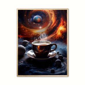 Kaffe Kosmisk plakat