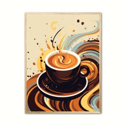 Kaffe Abstrakt - Plakat Nr. 6
