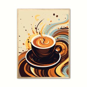 Kaffe Abstrakt - Plakat Nr. 6
