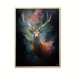 Stag's Radiant Rainbow Journey - Plakat