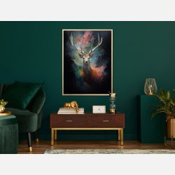 Stag's Radiant Rainbow Journey - Plakat