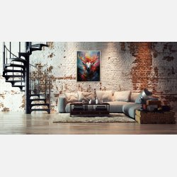 Nebulous Beauty Stag's Dynamic Pose - Plakat