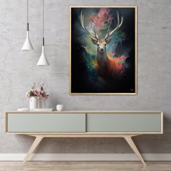 Stag's Radiant Rainbow Journey - Plakat