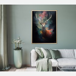 Stag's Radiant Rainbow Journey - Plakat