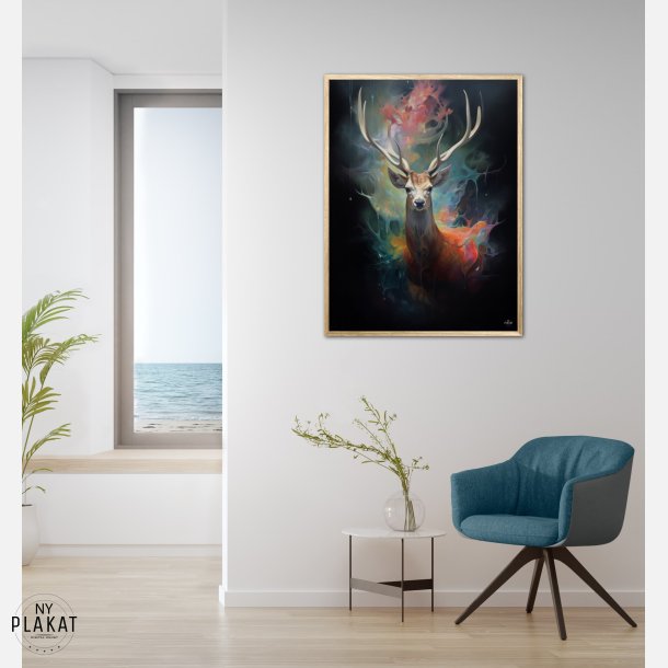 Stag's Radiant Rainbow Journey - Plakat