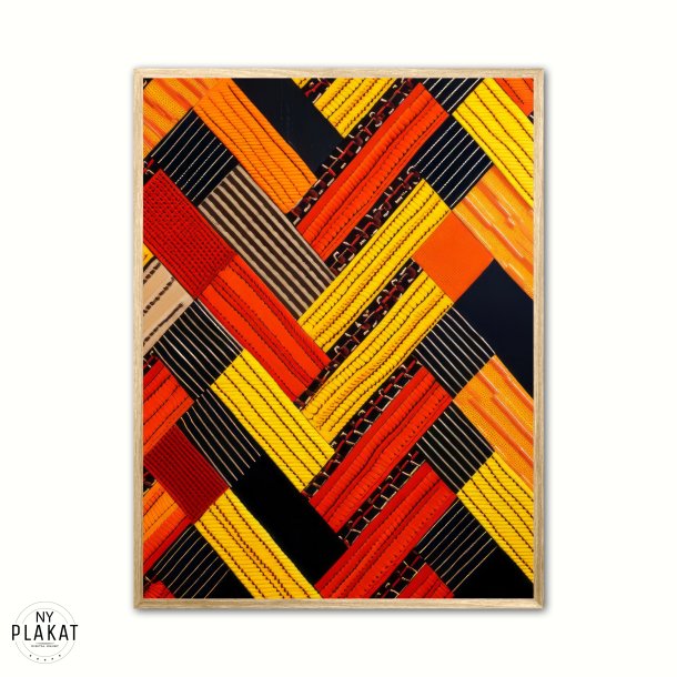 Retro Herringbone Radiance plakat