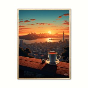 Skyline Coffee Serenity plakat