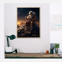 Astronaut med kaffe plakat Nr. 1