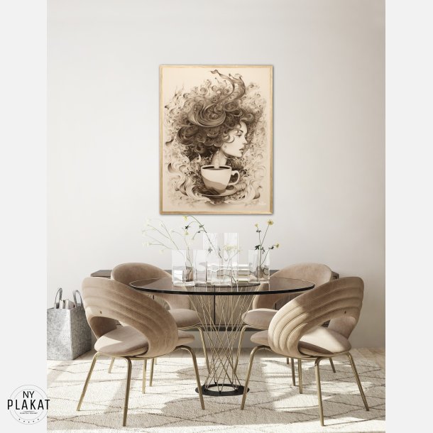 Selvforklelse med kaffe plakat Nr. 2