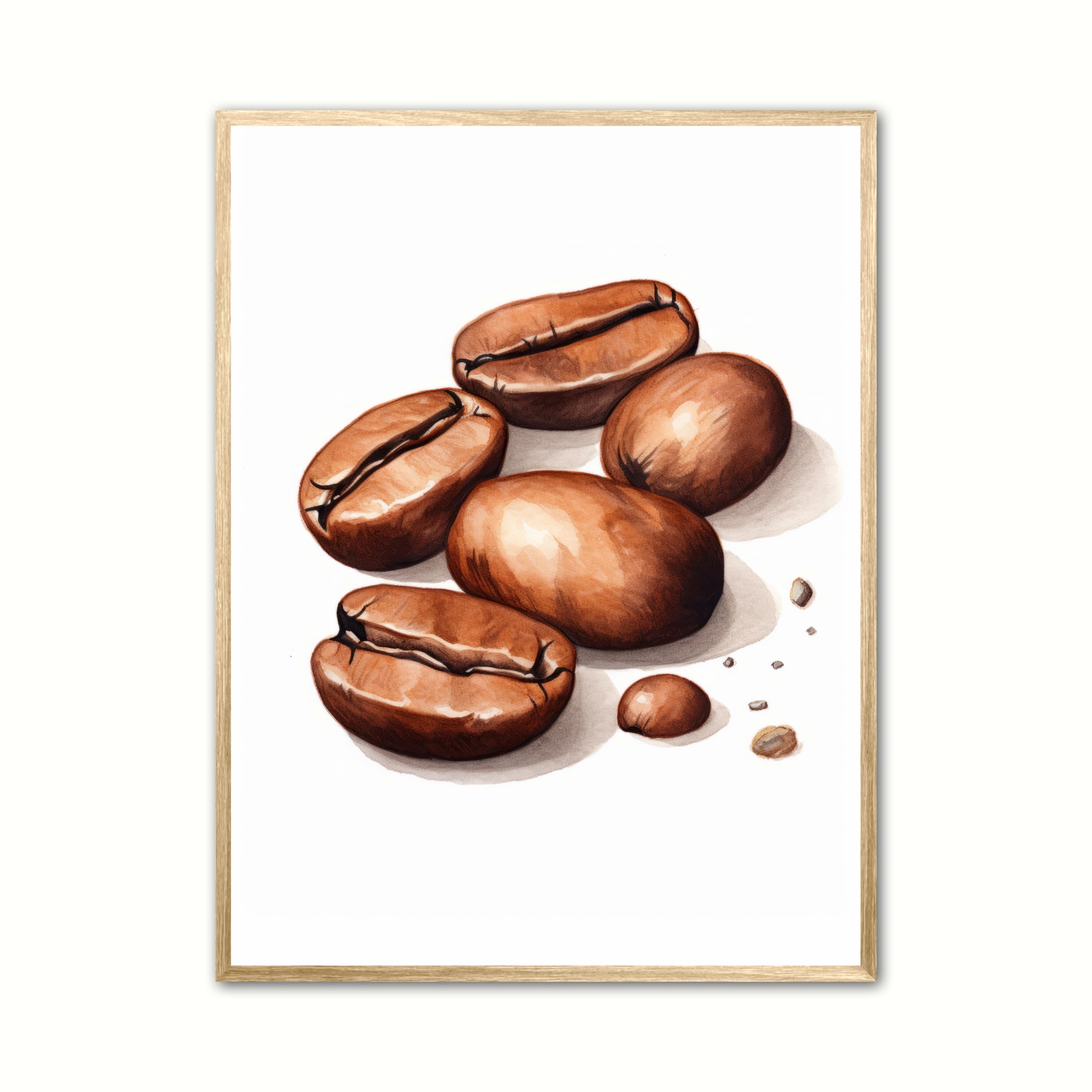 Plakat med Kaffebnner - Plakat Nr. 6 21 x 29,7 cm (A4)