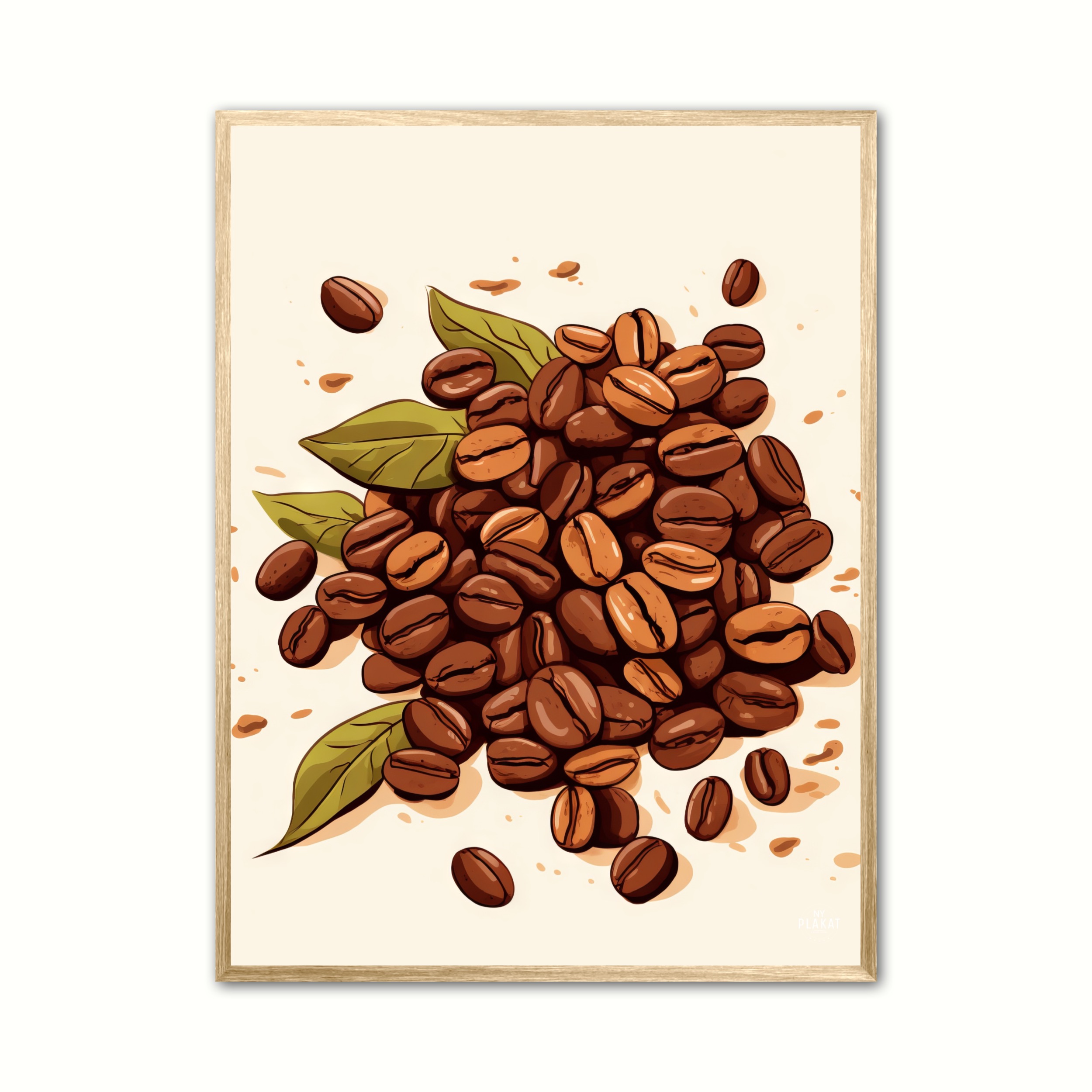 Plakat med Kaffebnner - Plakat Nr. 8 21 x 29,7 cm (A4)