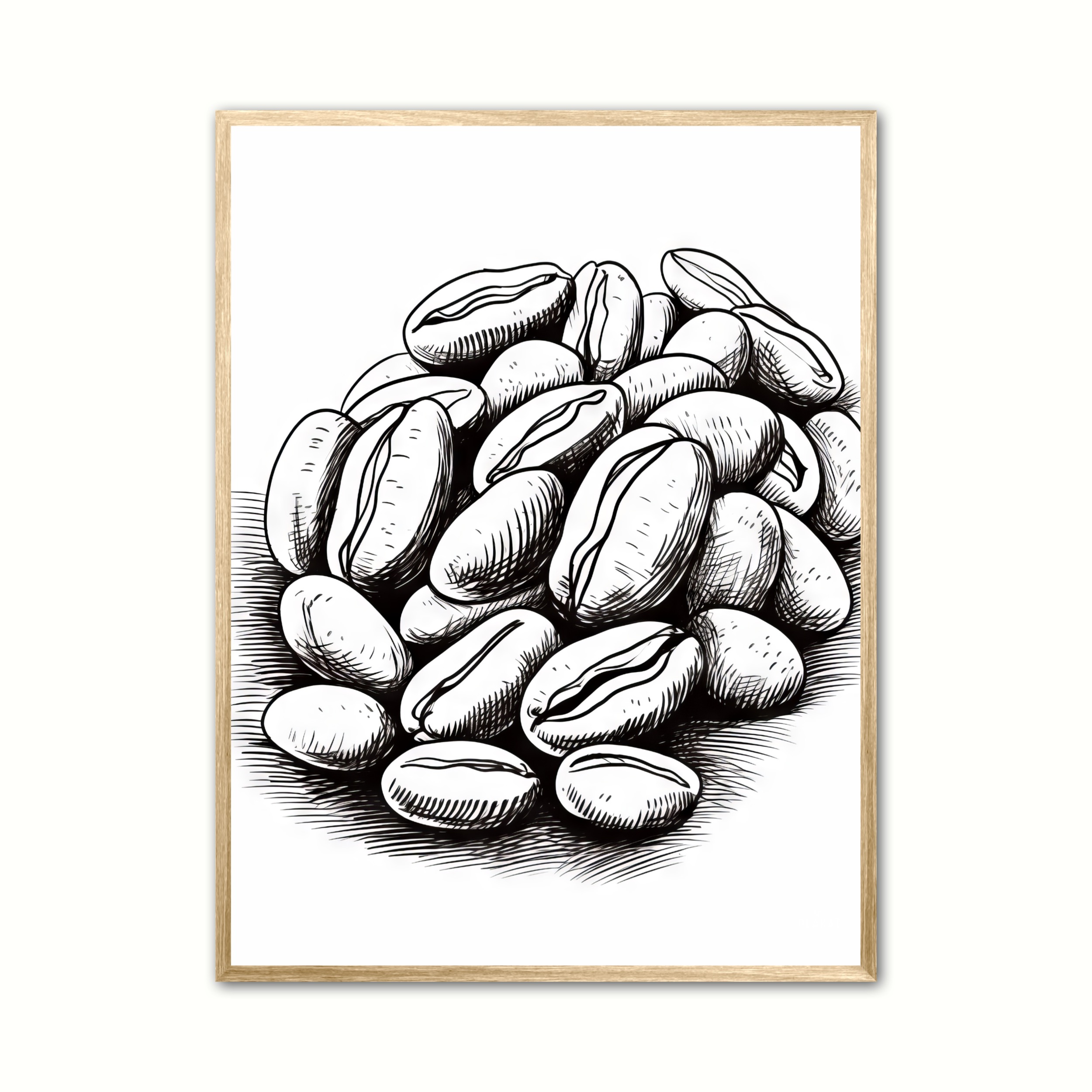 Plakat med Kaffebnner - Plakat Nr. 5 21 x 29,7 cm (A4)