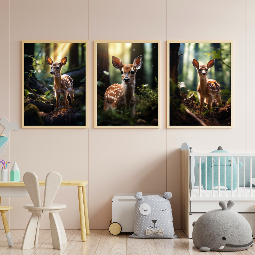 Billede af Plakat med Bambi's Skoveventyr - Plakatst 21 x 29,7 cm (A4)