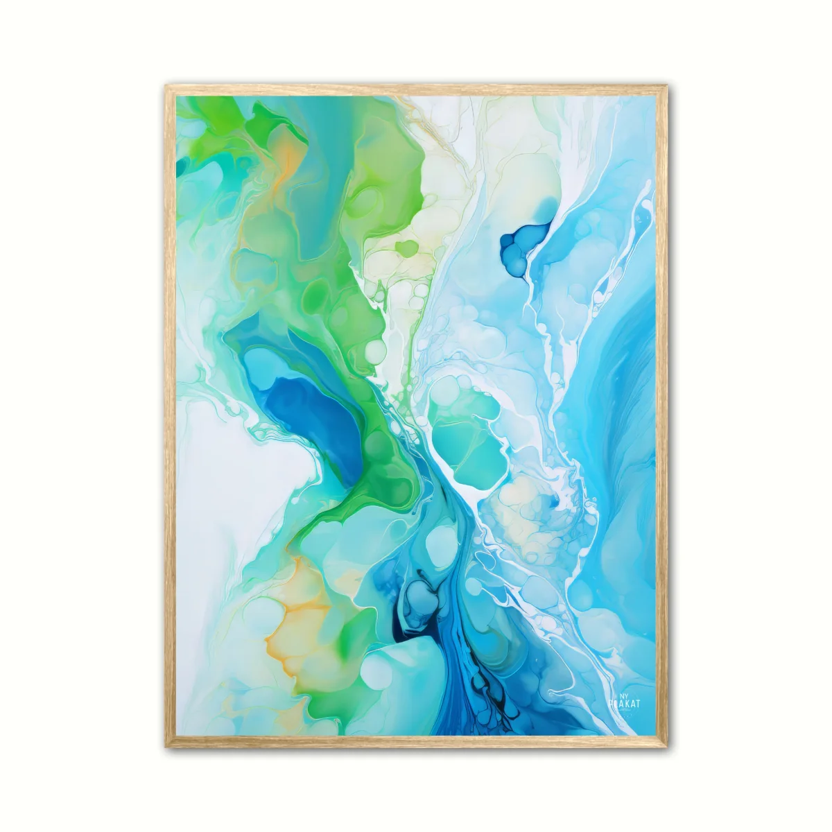 Vivid Serenity - Abstrakt plakat 21 x 29,7 cm (A4)